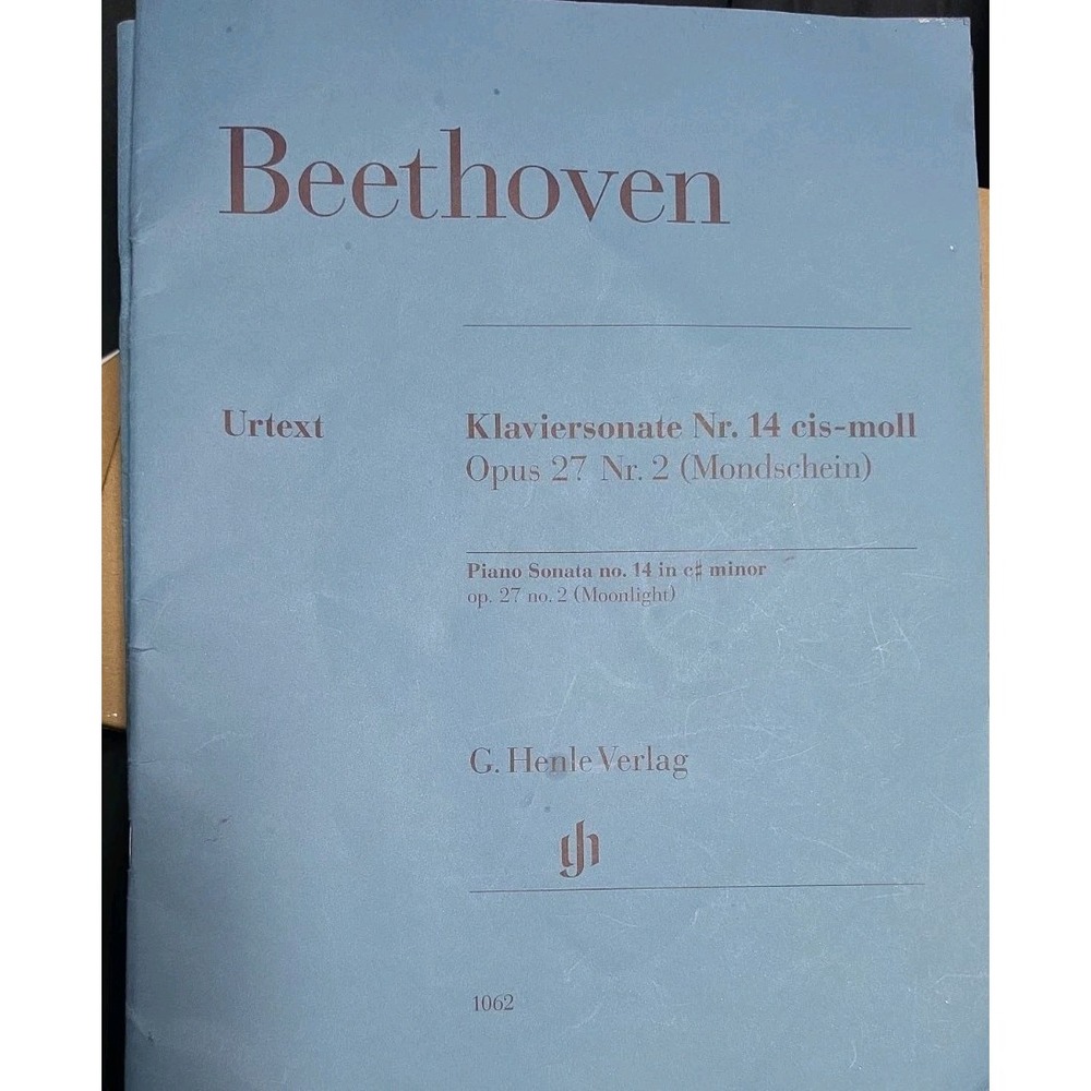 Beethoven Piano Sonata No 14 Moonlight Op 27 No 2 Sheet Music Henle 051481062
